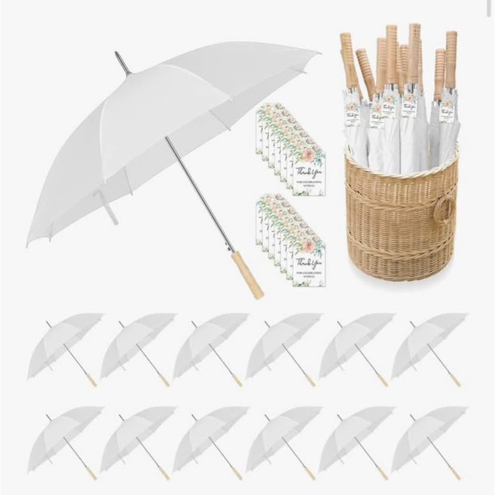Elegant White Party Umbrellas/ sun shade